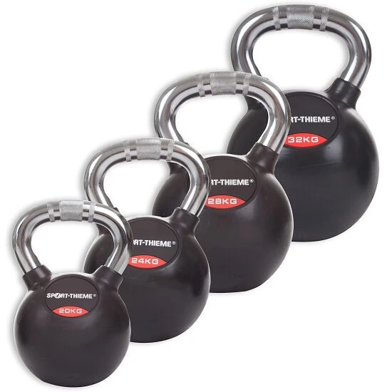 Sport-Thieme Kettlebell-Set "Gummiert Mit Chrom-Griff" 5 Sport-Thieme Kettlebell-Set "Gummiert Mit Chrom-Griff" – Bild 3
