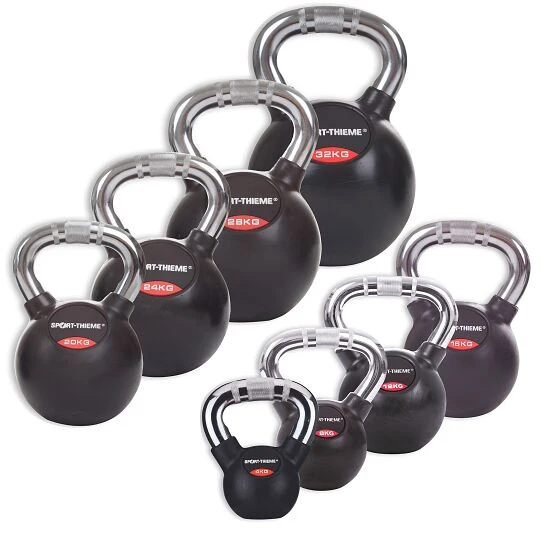 Sport-Thieme Kettlebell-Set "Gummiert Mit Chrom-Griff" 6 Sport-Thieme Kettlebell-Set "Gummiert Mit Chrom-Griff" – Bild 4